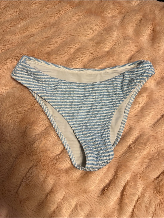 Hollister Other - Hollister Blue and White Striped Textured Bikini Bottom Small Like New
